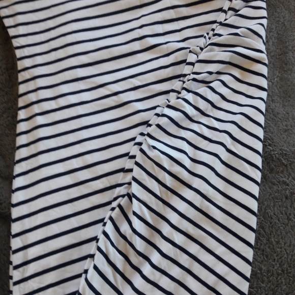 NWOT Navy & White Stripe Dress Sz L - Picture 6 of 16